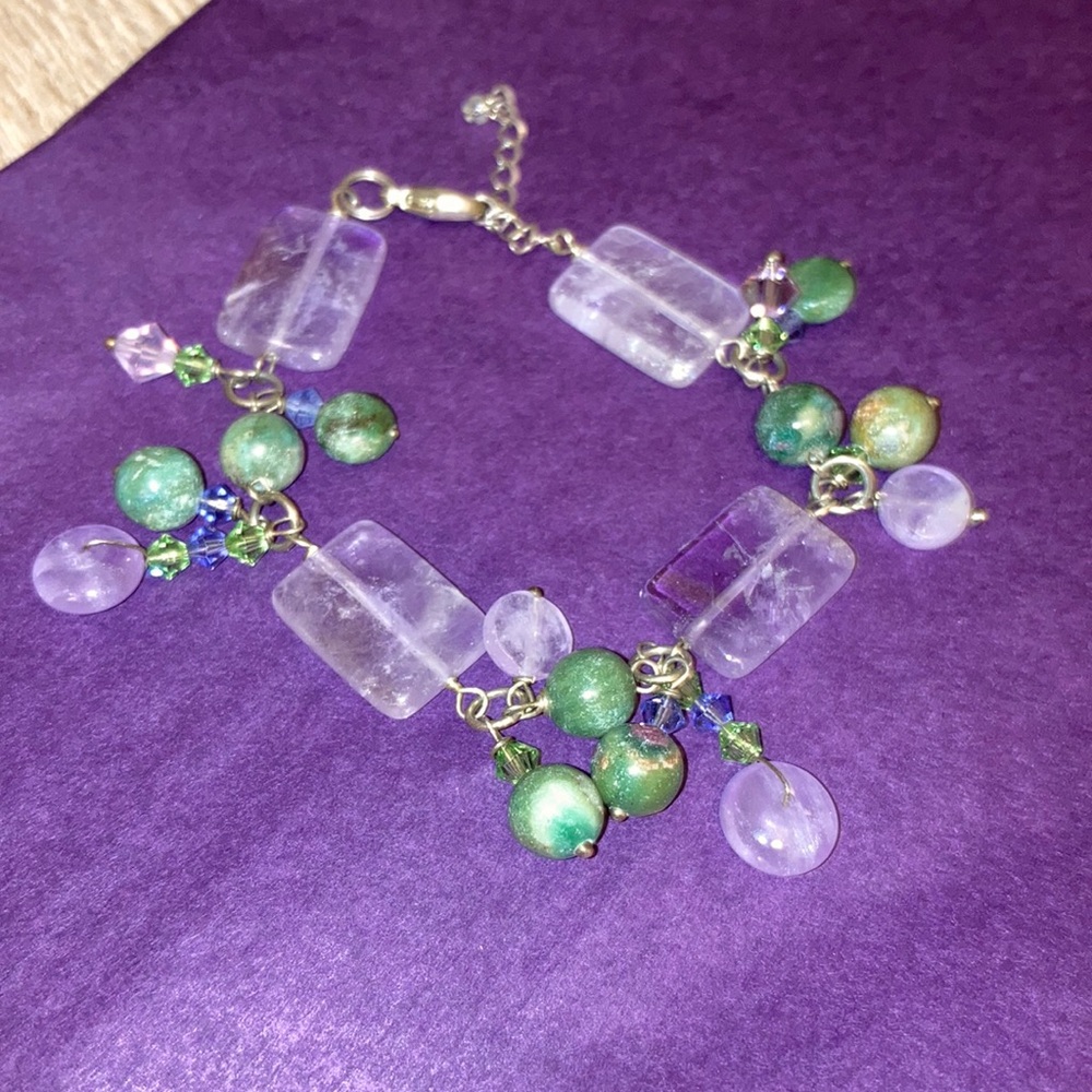 Quartz and stone vintage bracelet